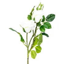 Haste de Rosa Artificial - Branca