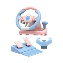 Simulador PXN V3 Pro Volante Con Pedal Blue Pink