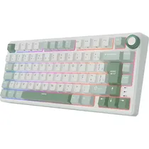 Teclado Mecânico Royal Kludge RKR75 75% RGB USB-C Switch Brown - SKY Cyan (Português)