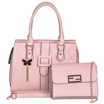 Jogo de Bolsa Kuankuanxiu Rosa 2 Peças com Alça
