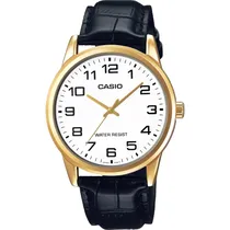 Relógio Casio MTP-V001GL-7BUDF Analógico Masculino - Preto/Dourado
