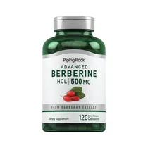 Suplemento Piping Rock Berberine HCL 500MG 120 Cápsulas