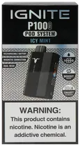 Vape Descartável Ignite P100 Pro Icy Mint 10000 Puffs Pod System Gray