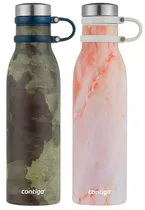 Kit Garrafa Térmica Contigo Couture 591ML - Camo/Rose Quartz