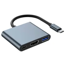 Hub USB-C 3.1 Satellite A-HUBC56 3 Portas / HDMI / USB 3.0 / USB-C Femea - Cinza