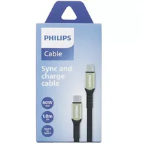 Cable Philips DLC5001CB/70 Usbc A Usbc 1 Metro - Black/Silver  Cable Phili...
