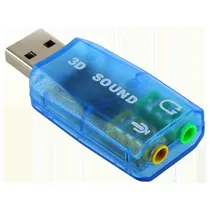 Adaptador de Audio HLD USB 5.1 Comodow 3D - Azul