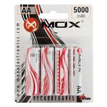 Pilha Recarregavel Mox AA 5000MAH / 4 PCS