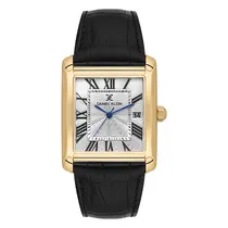 Relógio Analógico Masculino Daniel Klein DK.1.13909-4 Premium Gents / Pulseira de Couro Genuino - Dourado/Preto