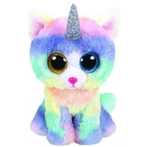 TY Peluches TY Beanie Boos Heather Gato Unicornio Multicolor Grande Tela Poliester 3 Años + Multicolor