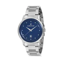 Relógio Analógico Masculino Daniel Klein Premium DK12170-4 - Prata e Azul Escuro
