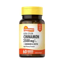 Vitamina Sundance Cinnamon + Chromium And Biotin 60 Cápsulas