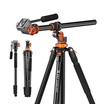 Tripé K&F T254A7 com Cabeça Fluida FH-03 - Preto (KF09.137)