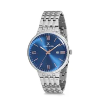 Relógio Analógico Masculino Daniel Klein Premium DK12242-6 - Prata e Azul