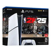 Console Sony Playstation 5 de 1TB SSD CFI-2015 Nba 2K25 Slim Digital Bivolt - Branco/Preto (Caixa Feia)