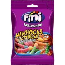Balas de Gelatina Fini Minhocas Ácidos - 80GR