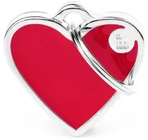 Medalha de Identificação Myfamily Rainbow Coração Pequeno BH54SHRED - Vermelho
