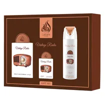 Perfume Lattafa Kit Vintage Radio c/ 3 PCS