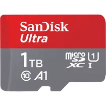 Memória Micro SD Sandisk Ultra 150 MB/s C10 U1 1 TB com Adaptador (SDSQUAC-1T00-GN6MA)