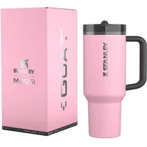 Copo Térmico Stanley X Messi Goat The Flip Straw Quencher Protour Tumbler 1.18L - Pink
