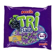 Bala Mastigável Peccin Tribala Uva 600G