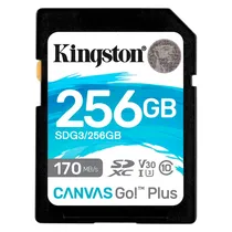 Cartao de Memoria SD Kingston Canvas Go Plus 256GB 170MBS - SDG3/256GB