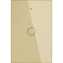 Interruptor de Luz Inteligente Moes WS-US1-L Wi-Fi RF 1 Botão - Dourado