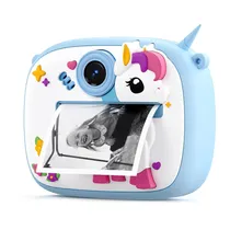 Câmera Polaroid para Crianças MZ-058 Unicornio - Azul
