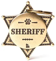 Medalha de Identificação Myfamily Bronx Estrela do Xerife BHSHERIFF01 - Ouro