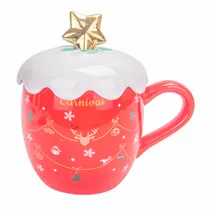 Caneca de Porcelana Natalina Papai Noel Xícara Café