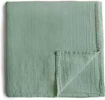 Mushie Swaddle Roman Green