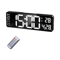Relogio Digital de Pared Satellite AC-T6814 LED Blanco
