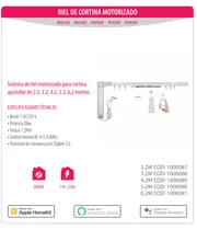 Zigbee Zemismart Trilho de Cortina 2.2M ZM79-ZG-2 ZM79-ZG-2