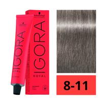 Crema de Coloracion Schwarzkopf Igora Royal 8-11 Rubio Claro Ceniza Intenso 60GR