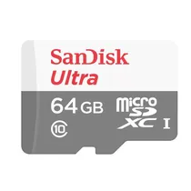 Memoria Micro SD Sandisk Ultra 100 MB/s C10 64GB (SDSQUNR-064G-GN3MA)