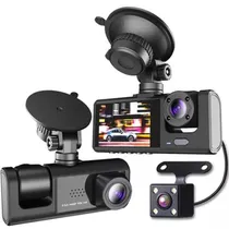 Blackbox DVR p/Auto Dual Camara Frontal e Interna + 1 p/Reversa Full HD 1080 A-DVR006+ SD Card 32GB Sem Garantia