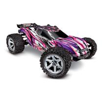 Carro Traxxas 1/10 Rustler 4WD VXL BLX Tqi TSM Pink 67076-4