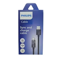 Cable Philips DLC5031AB/70 USB A Usbc 1 Metro - Black  Cable Phili...
