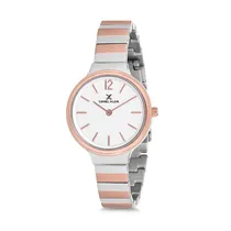 Relógio Analógico Feminino Daniel Klein Fiord DK12062-3 - Prata e Rosa Ouro