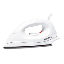 Ferro Passar A Vapor A Seco Mondial NF-04 com 6 Níveis de Temperatura 1000W / 220V - Branco