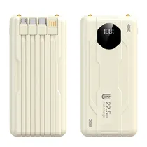 Carregador Portátil Powerbank Ur UP-11 / 20000MAH / 22.5W / USB / USB-C / Micro USB / com Cabo Embutido Lightning - USB - USB-C - Micro USB - Bege