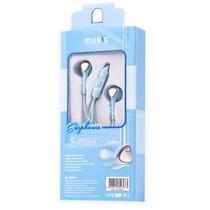 Fone de Ouvido com Fio CY-073 Stereo Earphone Aux 3.5MM - Azul Claro