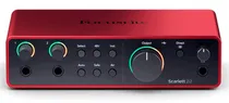 Scarlett 2I2 4ª Geração Focusrite – Interface de Áudio