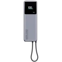 Carregador Portátil Xiaomi 165W Power Bank PB1165MI 10.000 Mah 2 Saídas USB-C - Cinza