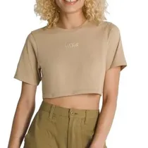 Vans Remera Fem Flying V Crew Crop II VN000GFF4MG (T) XS Beige