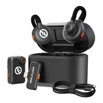 Microfone Sem Fio Hollyland Lark M2S Combo (2 TX + 1 RX) - USB-C/Lightning - Preto