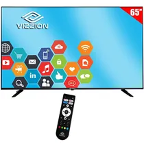 Smart TV LED Vizzion 65" LE65GFU 4K Ultra HD Google TV Wi-Fi com Conversor Digital