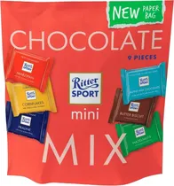 Chocolate Ritter Sport Mini Mix - 150G (9 Peças)