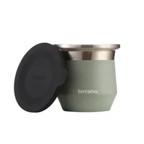 Terrano Guampa Flap Tapa/Goma AC4030604674 Acero Inoxidable 180ML Verde Oliva