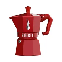 Cafetera Italiana Bialetti Moka Exclusive 9055 3 Tazas 130ML Rojo